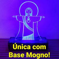 Luminária 3d Led Jesus Cristo Abajour - Base 15cm