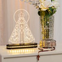 Luminária 3d Led Nossa Senhora Aparecida 30cm