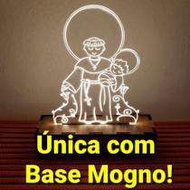 Luminária 3d Led Santo Antonio Abajour - Base 15cm