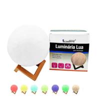 Luminaria 3D Lua Cheia Led 7 Cores Abajur Infantil Touch Luz Luminaria 3D Lua Cheia Led 7 Cores Abajur Infantil Touch Luz