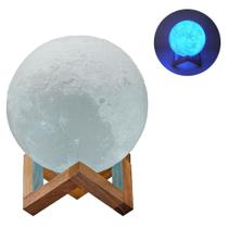 Luminaria 3D Lua Cheia Touch Rgb Abajur Decoracao Led Usb
