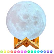 Luminária 3D Lua Cheia Umidificador e Aromatizador Abajur LED Multicor Luminária 3D Lua Cheia Umidificador e Aromatizador Abajur LED Multicor
