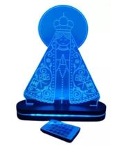 Luminária 3d Nossa Senhora Aparecida 30 Cm C/controle E Rgb Luminária 3d Nossa Senhora Aparecida 30 Cm C/controle E Rgb