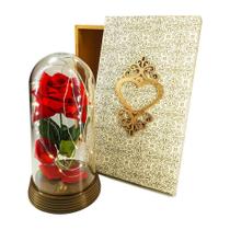 Luminária A Bela E A Fera Com Caixa De Madeira Amor Lindo