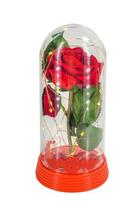 Luminária A Rosa Encantada C/ Tribais Vermelhos A Bela E A Fera