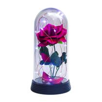 Luminária A Rosa Encantada Roxo 20 Cm Base Preta Frio