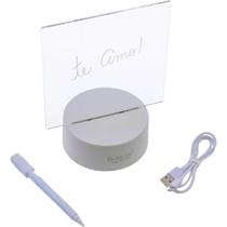 Luminária Abajur 3d De Escrever Tipo Lousa Led + Caneta