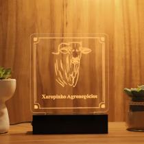 Luminária Abajur Agronegócio LED Amarelo