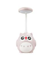 Luminária Abajur Ajustável Coruja Marrom Claro 25cm