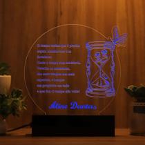 Luminária Abajur Ampulheta LED Azul Luminária Abajur Ampulheta LED Azul