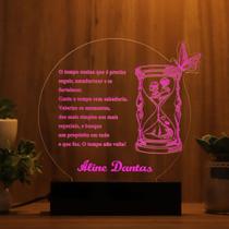 Luminária Abajur Ampulheta LED Rosa Luminária Abajur Ampulheta LED Rosa