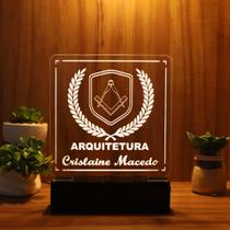 Luminária Abajur Arquitetura LED Branco