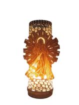 Luminária Abajur Artesanal Jesus Misericordioso (PVC)-L&T ARTESANATOS