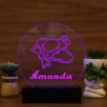 Luminária Abajur Aviãozinho LED Rosa Luminária Abajur Aviãozinho LED Rosa