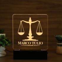 Luminária Abajur Balança Direito LED Amarelo Luminária Abajur Balança Direito LED Amarelo