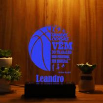 Luminária Abajur Basquete LED Azul