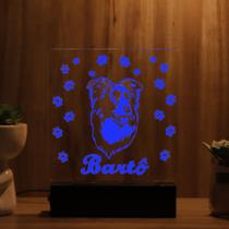 Luminária Abajur Border Collie LED Azul Luminária Abajur Border Collie LED Azul