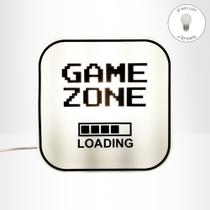 Luminária Abajur Box DecorFun Game Zone Fã Vídeo Game Jogo Eletrônico com Lâmpada LED