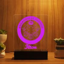 Luminária Abajur Brigadista de Incêndio LED Rosa Luminária Abajur Brigadista de Incêndio LED Rosa