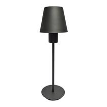 Luminária Abajur Carlotta Cor Cinza Grafite