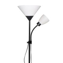 Luminária Abajur Chão duo floor pedestal Articulada Metal Lustre Coluna 1,72m