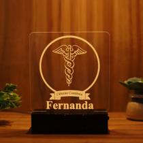 Luminária Abajur Ciencias Contábeis LED Amarelo Luminária Abajur Ciencias Contábeis LED Amarelo