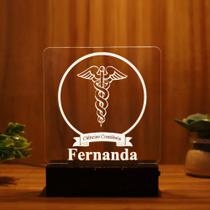 Luminária Abajur Ciencias Contábeis LED Branco Luminária Abajur Ciencias Contábeis LED Branco
