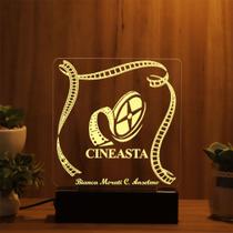Luminária Abajur Cineasta LED Amarelo