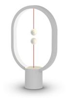 Luminária Abajur Cinza Claro Heng Lamp Interruptor Magnético Led - HLMN175LY