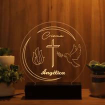 Luminária Abajur Crisma LED Amarelo