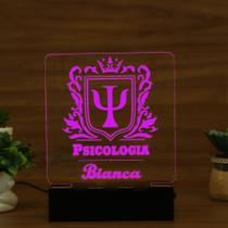 Luminária Abajur Curso Psicologia LED Rosa Luminária Abajur Curso Psicologia LED Rosa