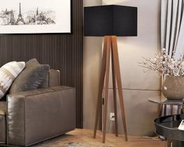 Luminaria Abajur de Chão Para Sala Star Hall Alto Cupula Quadrada Preto Luminaria Abajur de Chão Para Sala Star Hall Alto Cupula Quadrada Preto