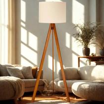 Luminária Abajur de Chão Tripe 1,50cm com Cupula e Fiação