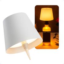 Luminária Abajur De Garrafa Mesa LED Touch Sem Fio Portátil