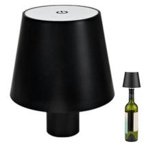 Luminaria Abajur de Garrafa Recarregavel Mesinha Decoraçao Quarto Sala Escrivaninha Estante 3 Tons Ajsutavel Escritorio Casa Home Office