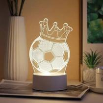 Luminária Abajur de Led Bola de Futebol 3D 4W Luminária Abajur de Led Bola de Futebol 3D 4W