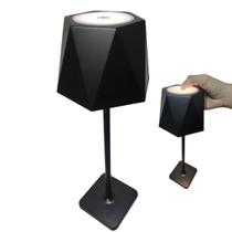 Luminaria Abajur de Mesa 3 Tons LED Bateria Recarregavel USB Casa Trabalho Quarto Cabeceira Sala Escritorio Recepçao Moderno Iluminaçao Decoraçao