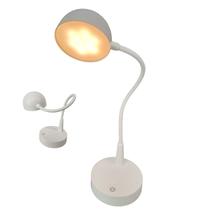 Luminaria Abajur de Mesa 3 Tons LED Touch Flexivel USB Bateria Recarregavel Casa Trabalho Quarto Cabeceira Sala Iluminaçao Escritorio Recepçao Decorat