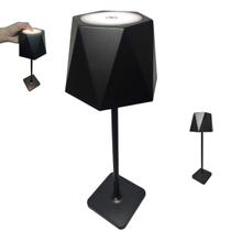 Luminaria Abajur de Mesa 3 Tons LED USB Bateria Recarregavel Casa Sala Quarto Cabeceira Trabalho Mesa Escritorio Recepçao Iluminaçao Decoraçao Moderna