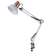 Luminária Abajur de Mesa Articulada 2 em 1 com Base e Garra Iluminação de Ambiente Ajustável Articulável Luminária Abajur de Mesa Articulada 2 em 1 com Base e Garra Iluminação de Ambiente Ajustável Articulável