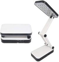 Luminária Abajur De Mesa Articulada 24 Leds Recarregável Led666 Bivolt Luminária Abajur De Mesa Articulada 24 Leds Recarregável Led666 Bivolt