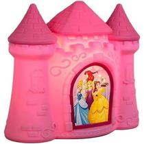 Luminária Abajur De Mesa Castelo Princesas Rosa Infantil Menina Disney Usare