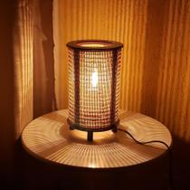 Luminária Abajur De Mesa Cilíndrico Rustico Sala Quarto - Cl Decorações Artesanais