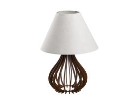 Luminária Abajur De Mesa Com Cúpula Em Tecido M-Marrom Luminária Abajur De Mesa Com Cúpula Em Tecido M-Marrom