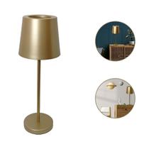 Luminária Abajur De Mesa Cúpula De Metal Dourado Fosco E27 - Spotline