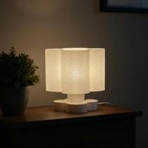 Luminária Abajur De Mesa Flora Design Orgânico Completa Lâmpada LED 9W 3000K Branco Quente Bivolt