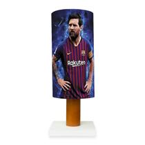 Luminária Abajur de Mesa Futebol Messi Invicta