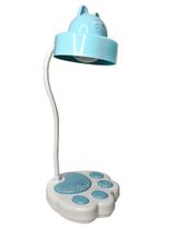 Luminária Abajur De Mesa Gato 3 Níveis De Iluminação Articulável USB