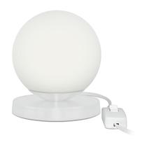 Luminária Abajur de mesa Globo Orby Branco Base Redonda Luminária Abajur de mesa Globo Orby Branco Base Redonda