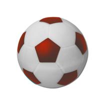 Luminária Abajur de mesa Grande Bola de Futebol Ball Branco e Vermelho Cód. 1465 - Usare